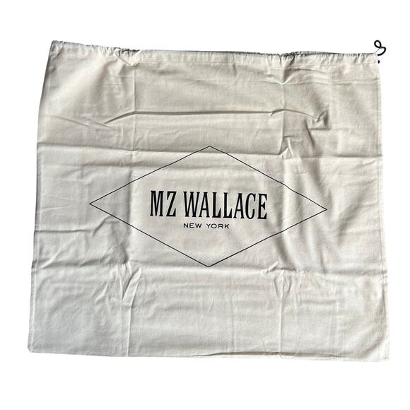 MZ Wallace Large Cream Dust Bag Drawstring Closure 26” x 23” - Picture 6 of 6